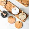 Glass Jar With Wooden Spoon And Lid For Moisture-proof  