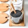 Glass Jar With Wooden Spoon And Lid For Moisture-proof  