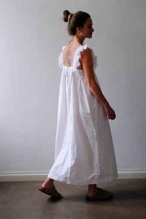 Image of MARIKA Cotton  Dress with Vintage Lace