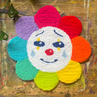 Image 2 of "Billy" Clown Flower Tufted Wall Hanging