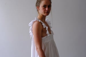 Image of MARIKA Cotton  Dress with Vintage Lace