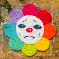 Image 2 of "Pete" Clown Flower Tufted Wall Hanging