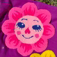Image 1 of "Amelia" Flower Tufted Wall Hanging