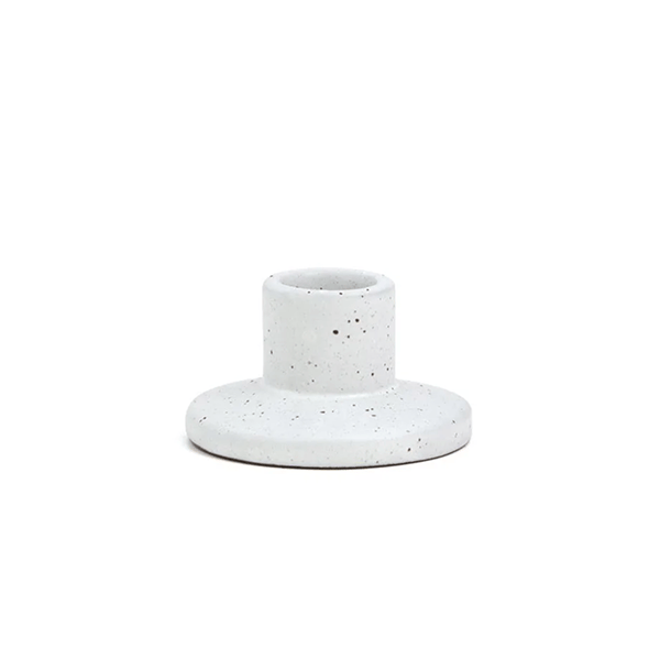 Image of 1.8" TALL TAPER HOLDER White Speckled