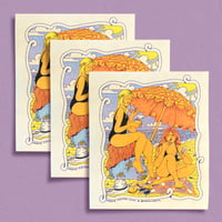 Image 1 of Pudding on the Beach - Riso Mini Prints Pack of 3