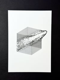Image 1 of Cube Break — 5x7" pen plot
