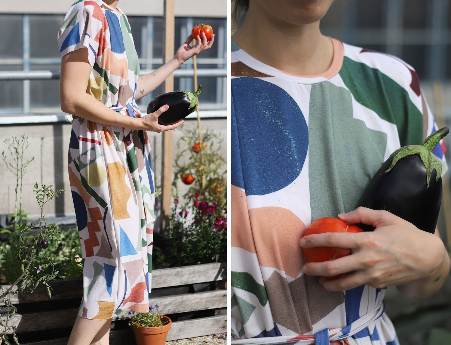 Image of COLOR SHAPES LOOSE DRESS 