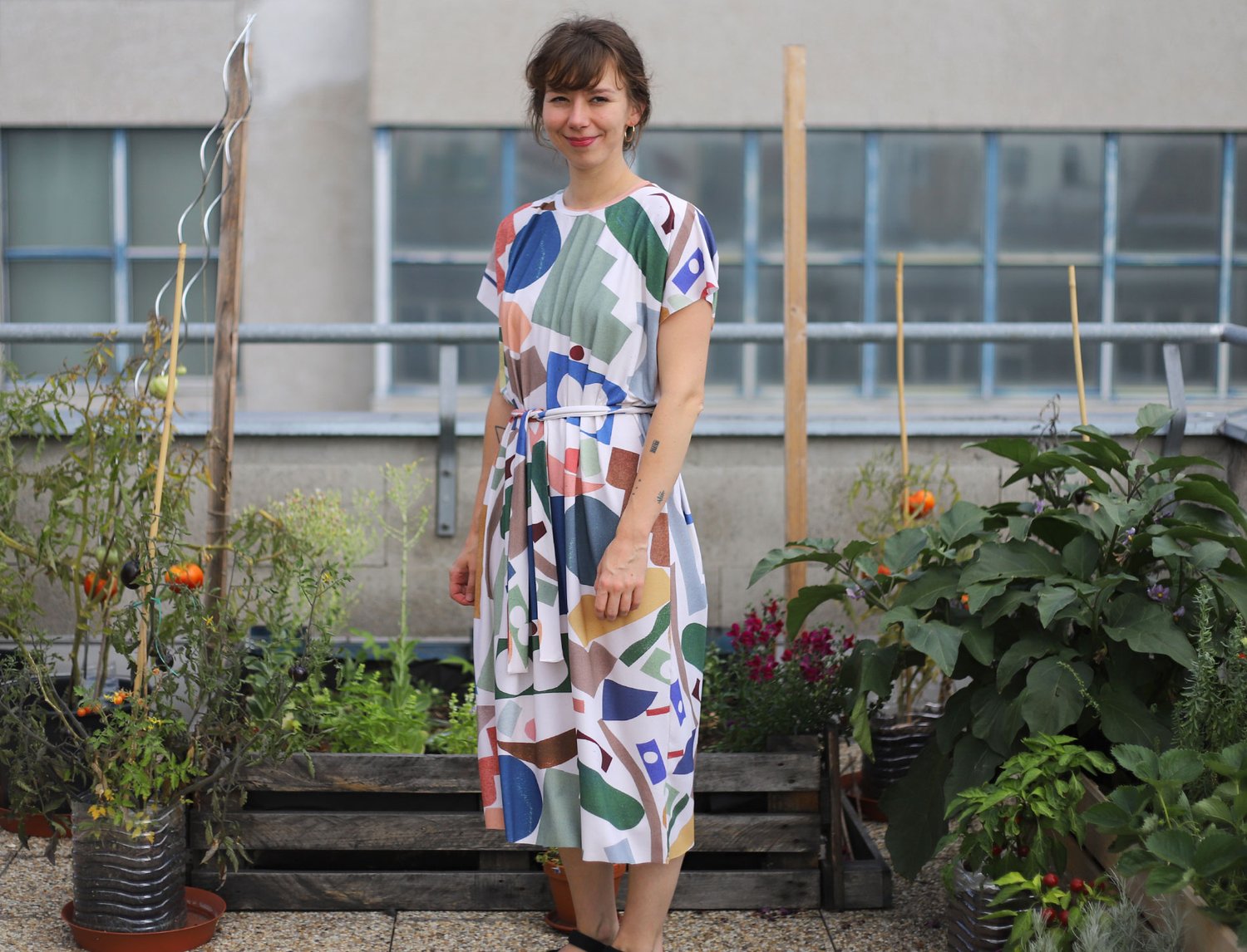 Image of COLOR SHAPES LOOSE DRESS 