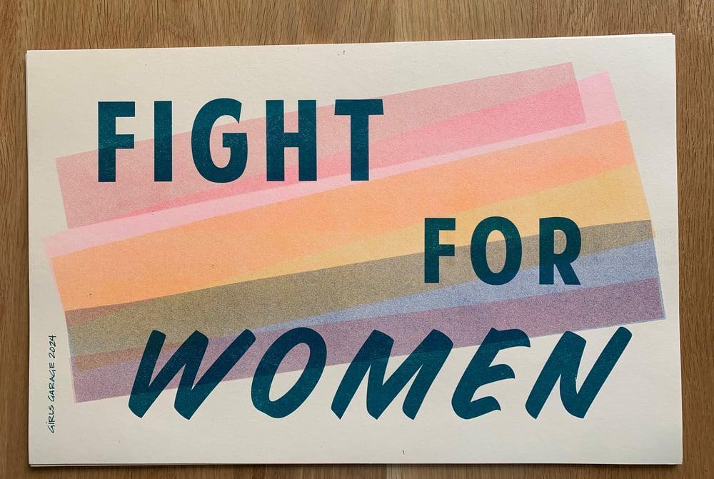 Fight for Women risograph print