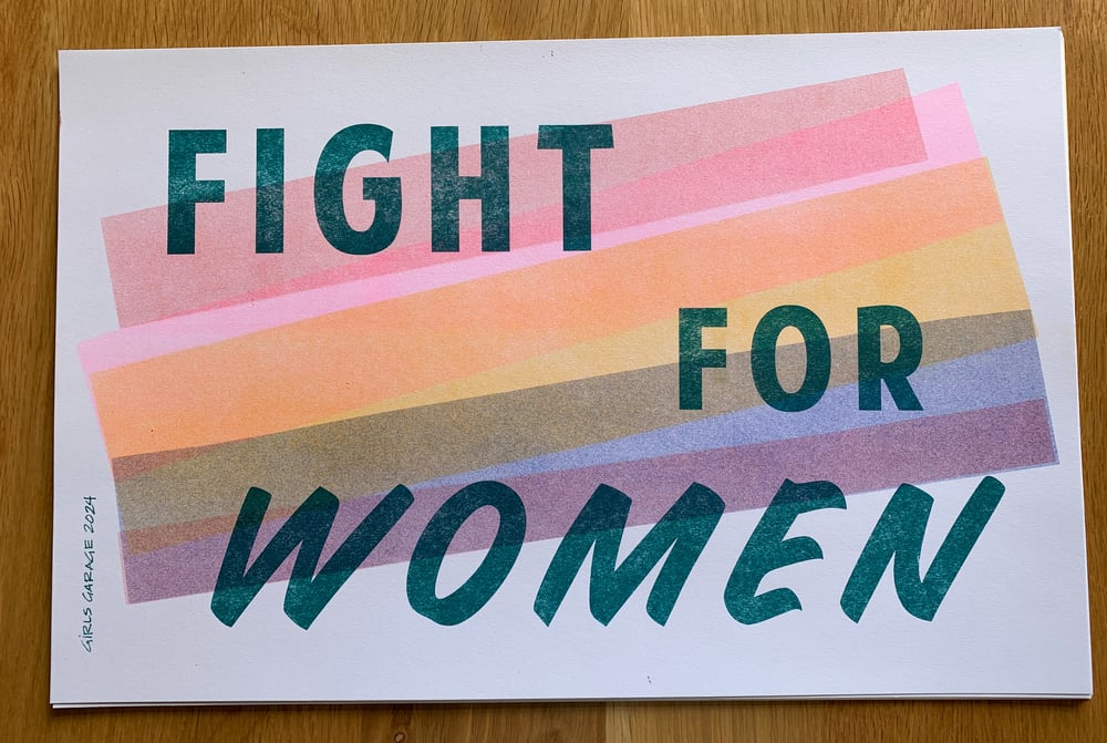 Fight for Women risograph print