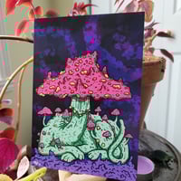Image 1 of Fungal Feline from Jupiter - 5x7 limited edition print 