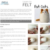 Image 2 of PDF Fat Cats Felting Instructions