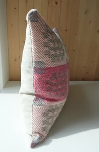 Image 4 of Welsh Rose Woven Wool Cushion- Square