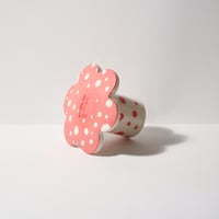 Image 4 of Bloom Candle Holder Red & White Spots