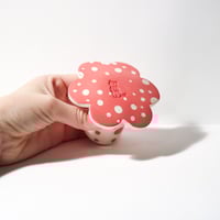 Image 5 of Bloom Candle Holder Red & White Spots