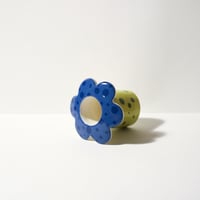 Image 2 of Settle Petal Candle Holder Dark Blue