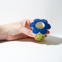 Image 4 of Settle Petal Candle Holder Dark Blue