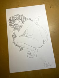 Image 2 of SIDEWAYS DEVIL GIRL Original sketch