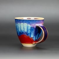 Image 3 of Copper Red/Blue Dotty - Large Mug