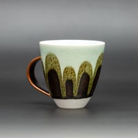 Image 2 of Mint/Tenmoku Arches - Tall Mug