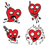 Hideous Heart Stickers