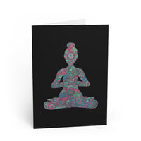 Image 2 of Yoga Lady Hand Drawn Greeting Card