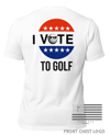 I VOTE TO GOLF Unisex t-shirt