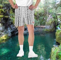 Image 4 of "Netscape" recycled unisex mesh shorts (white)