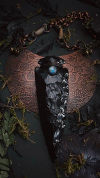 Image 2 of Empress Rising obsidian neck piece - PRE ORDER 