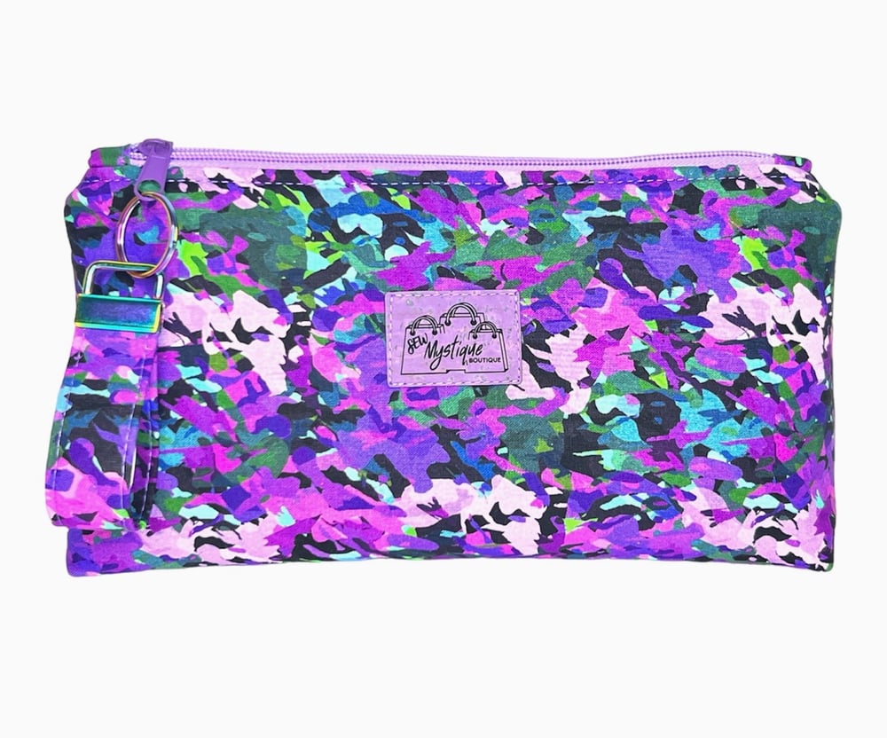 Image of Purple Floral in Disguise Cosmetic Bag