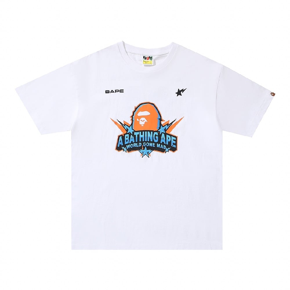 Image of Bape World Gone Mad '93' T-Shirts Black White