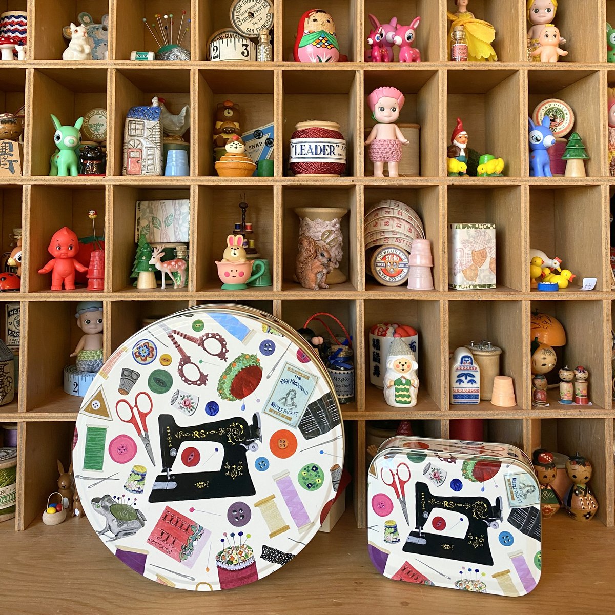 Image of Sewing themed tins