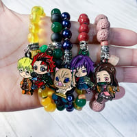 Image 1 of Demon Slayer Beaded Bracelets 