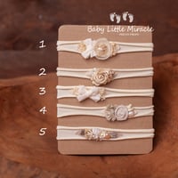 Image 2 of Baby headbans set cream
