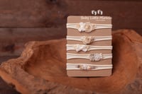 Image 1 of Baby headbans set cream