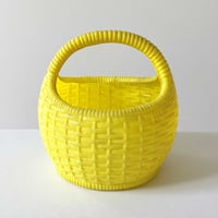 Image 1 of Panier rond plastique jaune