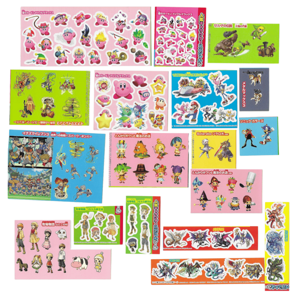video game sticker sheets