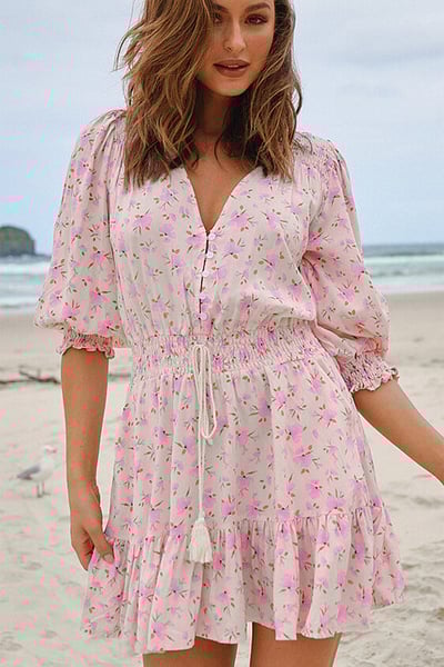 Image of Amora Print Nusa Mini Dress. By JAASE