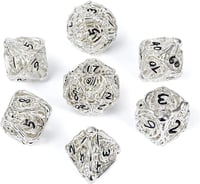 Image 3 of Hollow out polyhedron red metal dice for Dragon and Dungeon table game