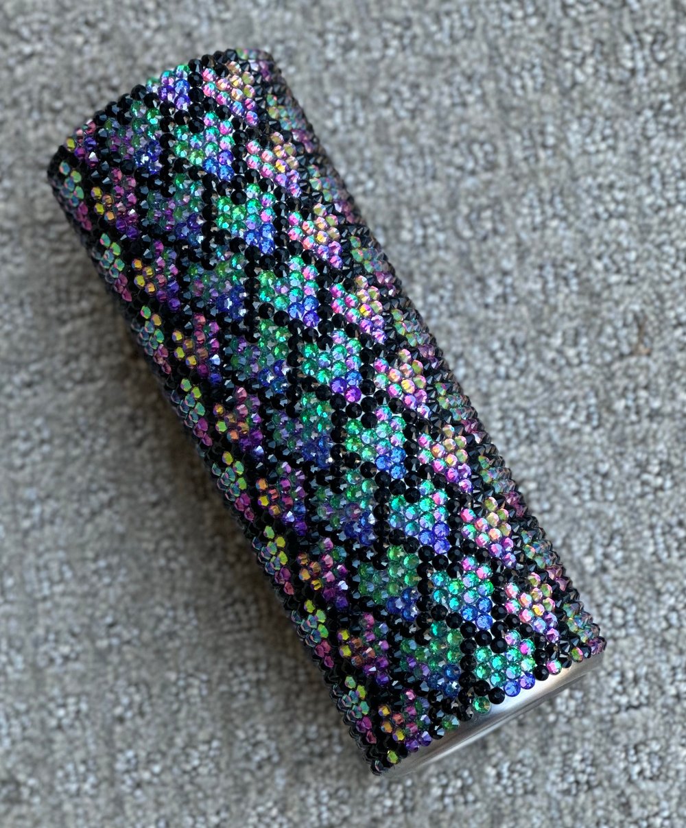 Image of 20 oz Dragon Scale Rhinestone Tumbler