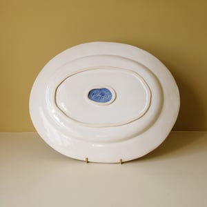 Image of Paper Cut Flowers - Large Slipware Platter