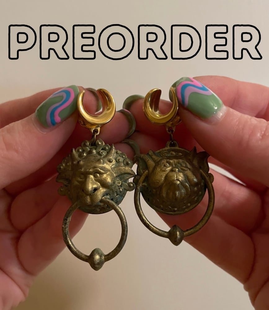 Image of Labyrinth Door Knocker Dangles PREORDER (sizes 2g-2")
