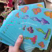 Image 2 of MYCOPLASM 6x4 STICKER SHEET - 7 limited edition stickers 