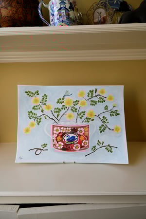 Image of Canary Rose - Large Original Painting