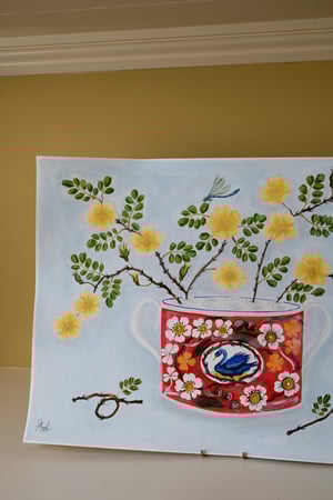 Image of Canary Rose - Large Original Painting