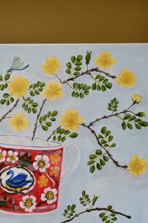 Image of Canary Rose - Large Original Painting