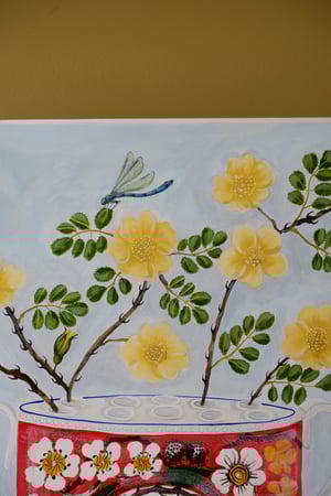 Image of Canary Rose - Large Original Painting