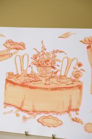 Image of Setting the Table - Original Painting