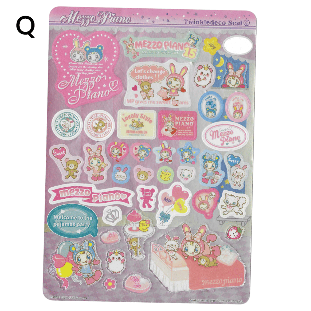 mezzo piano sticker sheet