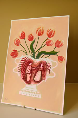 Image of Romantic Vase - Original Painting.